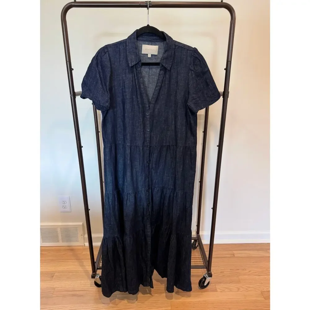 Brochu Walker The Havana Indigo Denim Dress size L large - Picture 3 of 6